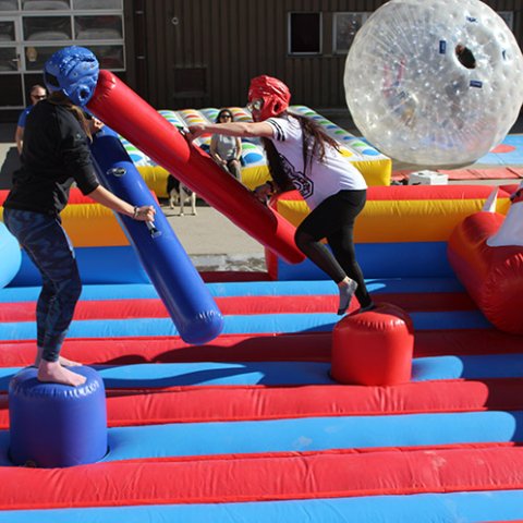 ValaisFun Valais Switzerland - inflatable park Gladiators, Twister & Zorb